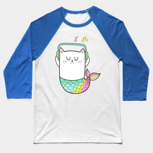 Mermaid Cat Baseball T-Shirt